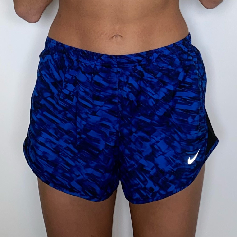 Nike Printed Athletic Shorts in Blue